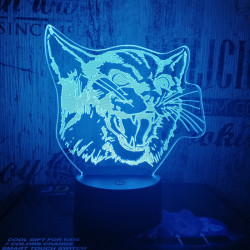 Macska fej 3D led lámpa