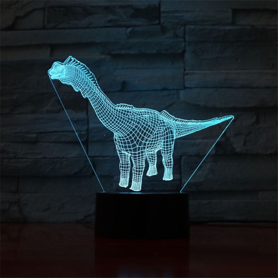 Diplodocus 7 színű 3D led lámpa