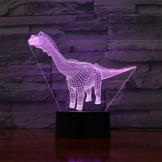 Diplodocus 7 színű 3D led lámpa