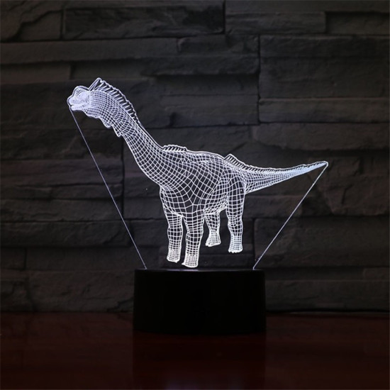 Diplodocus 7 színű 3D led lámpa