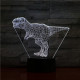 T-Rex 7 színű 3D led lámpa