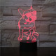 Buldog Napszemüvegben 7 színű 3D led lámpa
