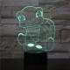 Teknős 7 színű 3D led lámpa