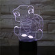 Teknős 7 színű 3D led lámpa