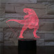 T-Rex 5 7 színű 3D led lámpa