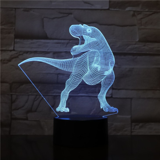 T-Rex 5 7 színű 3D led lámpa