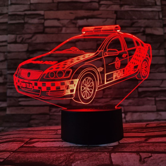 Rendőrautó 3D led lámpa
