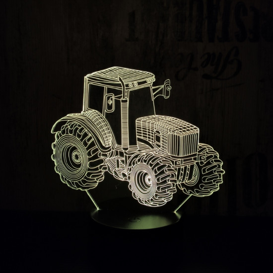 Traktor 3D led lámpa