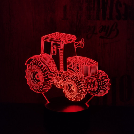 Traktor 3D led lámpa