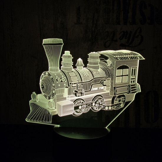 Vonat 3 3D led lámpa
