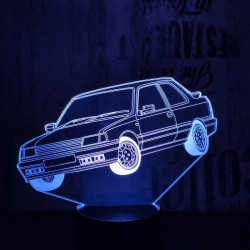 Autó  7 színű 3D led lámpa