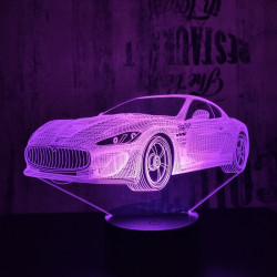 Autó 3  7 színű 3D led lámpa