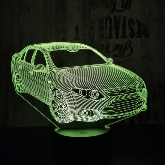 Autó 2 7 színű 3D led lámpa