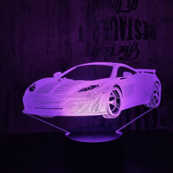 Sport autó  7 színű 3D led lámpa