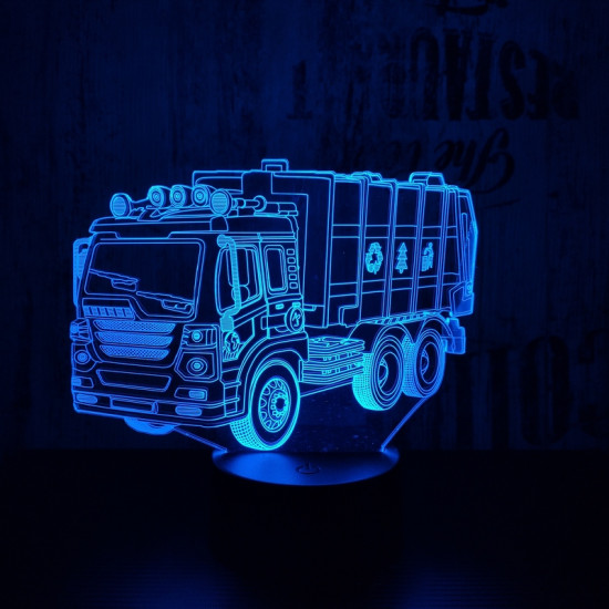 Kukásautó 7 színű 3D led lámpa