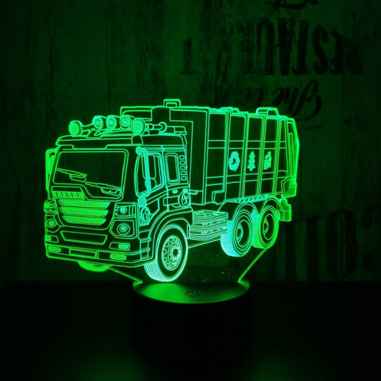 Kukásautó 7 színű 3D led lámpa