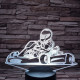 Gokart 7 színű 3D led lámpa