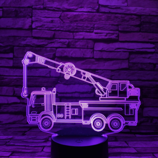 Darus kocsi 7 színű 3D led lámpa