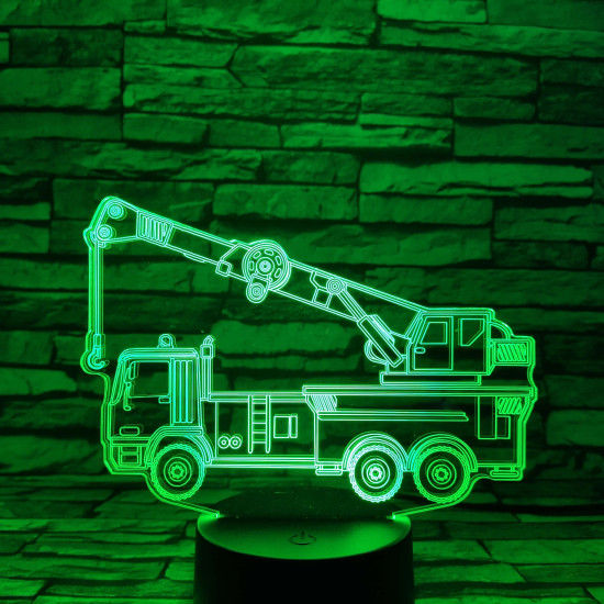 Darus kocsi 7 színű 3D led lámpa