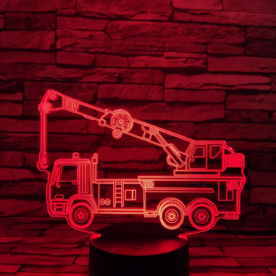 Darus kocsi 7 színű 3D led lámpa