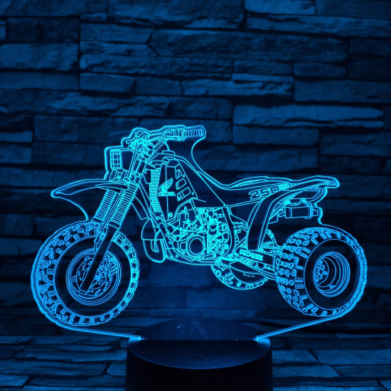 Quad 7 színű 3D led lámpa