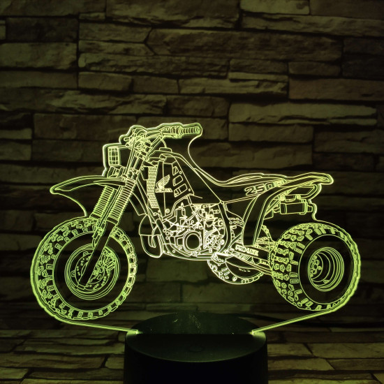 Quad 7 színű 3D led lámpa