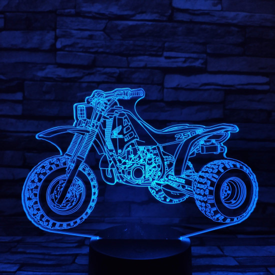 Quad 7 színű 3D led lámpa