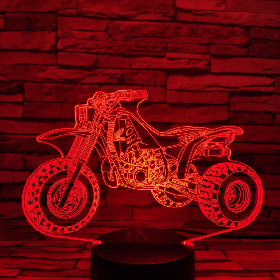 Quad 7 színű 3D led lámpa