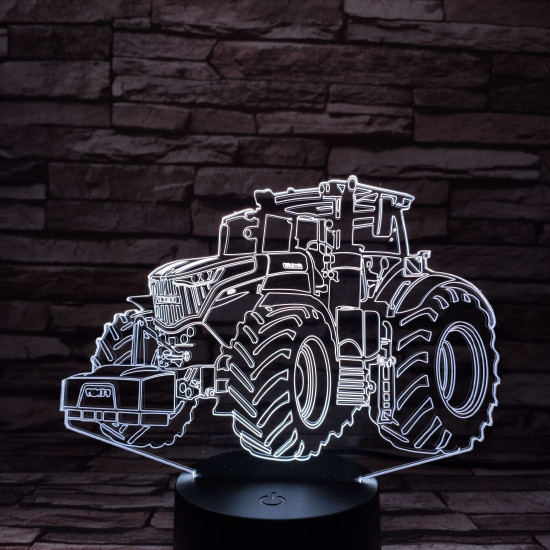 John Deere Traktor 7 színű 3D led lámpa