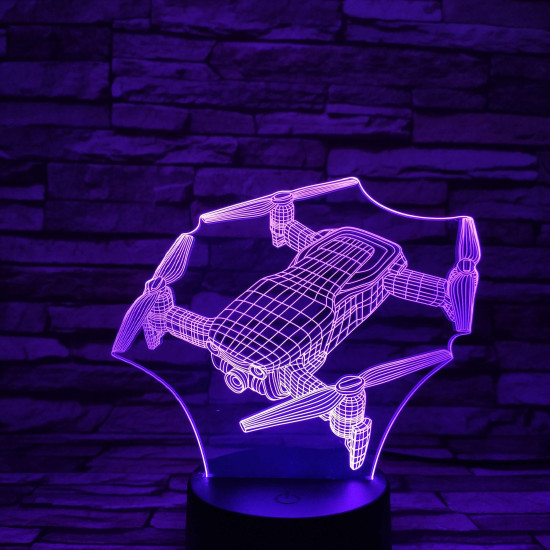 Drón 7 színű 3D led lámpa