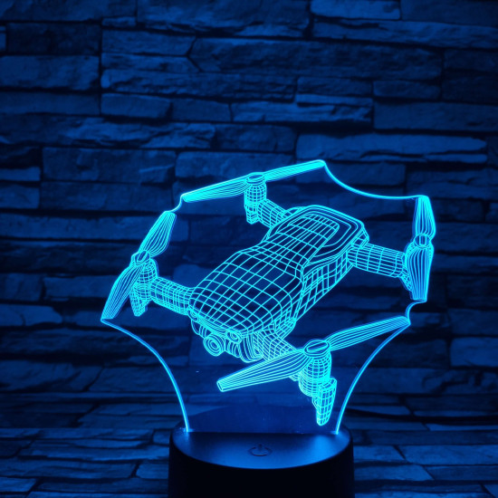 Drón 7 színű 3D led lámpa