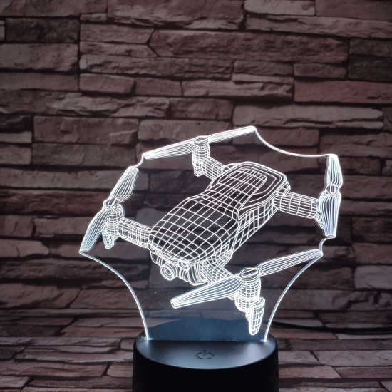Drón 7 színű 3D led lámpa