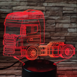 Kamion pótkocsi nélkül 7 színű 3D led lámpa