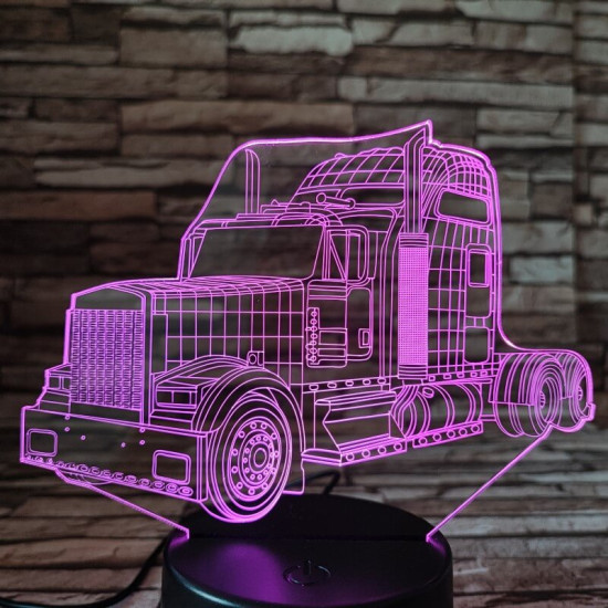 Kamion csőrös 7 színű 3D led lámpa