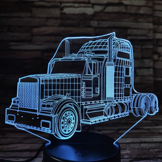 Kamion csőrös 7 színű 3D led lámpa