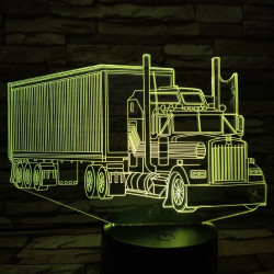 Kamion 7 színű 3D led lámpa