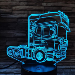 Kamion pótkocsi nélkül 7 színű 3D led lámpa