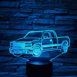 Pickup  7 színű 3D led lámpa