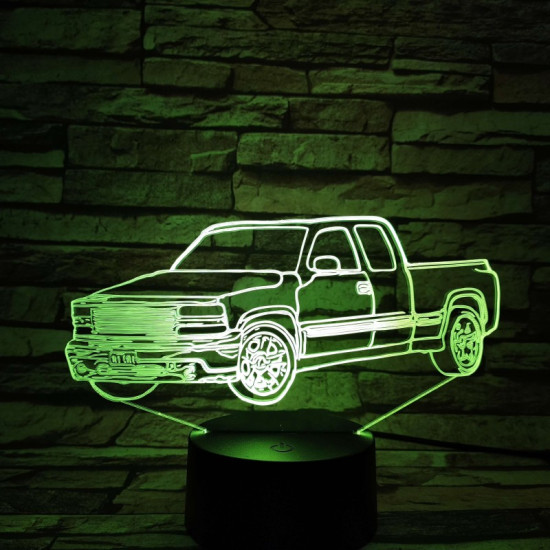 Pickup  7 színű 3D led lámpa
