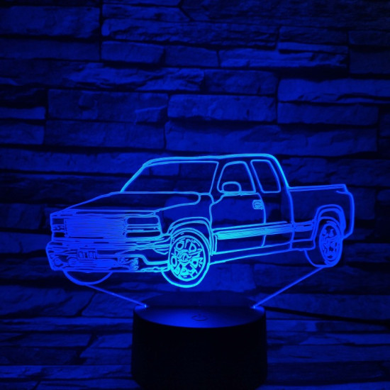 Pickup  7 színű 3D led lámpa