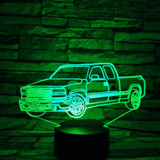 Pickup  7 színű 3D led lámpa