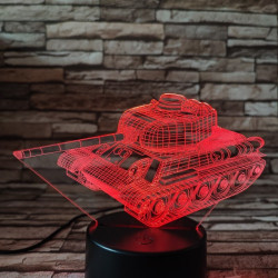 Tank a harcjármű 7 színű 3D led lámpa