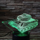 Tank a harcjármű 7 színű 3D led lámpa