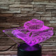 Tank a harcjármű 7 színű 3D led lámpa