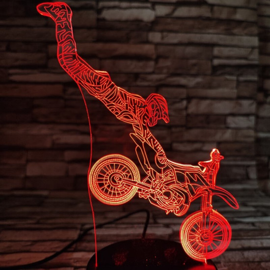 Motoros Freestyle 7 színű 3D led lámpa