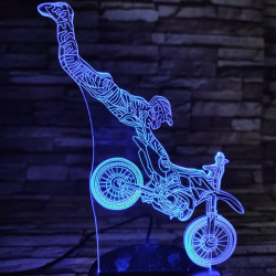 Motoros Freestyle 7 színű 3D led lámpa