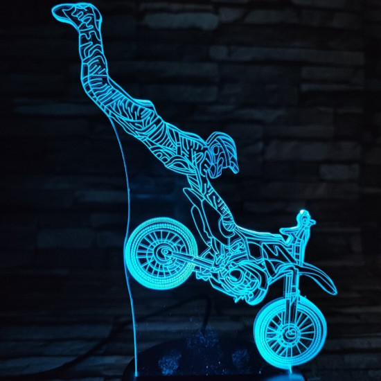 Motoros Freestyle 7 színű 3D led lámpa