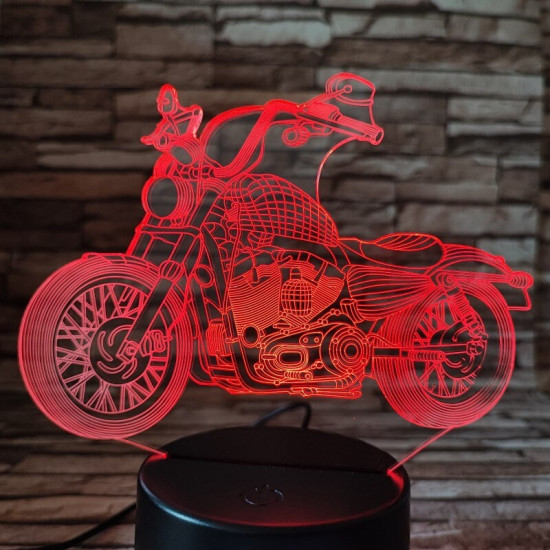 Motor Cruiser 7 színű  3D led lámpa