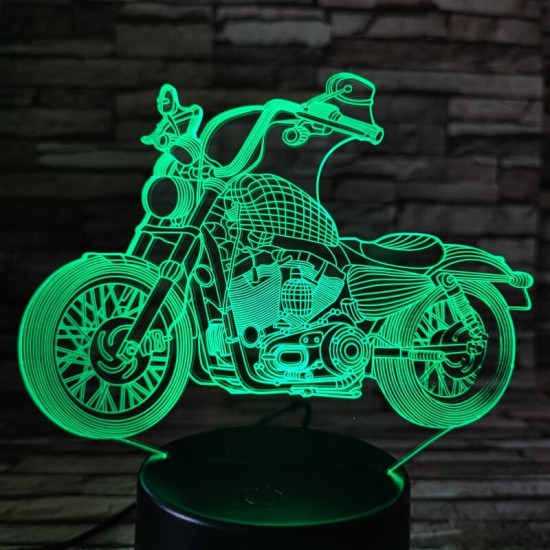 Motor Cruiser 7 színű  3D led lámpa