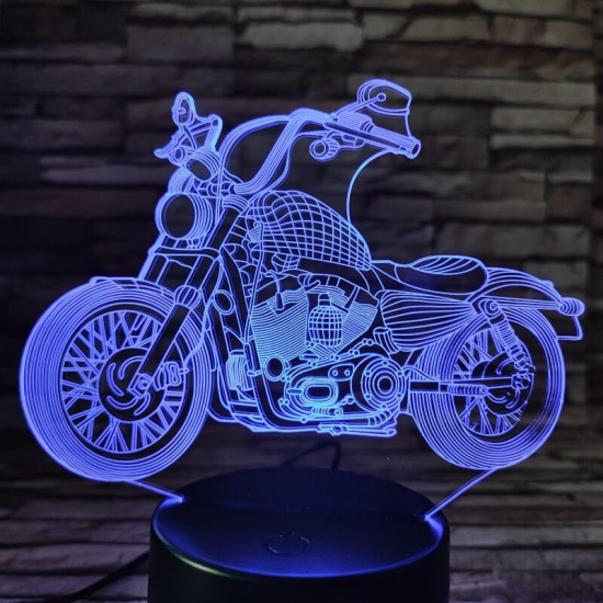 Motor Cruiser 7 színű  3D led lámpa